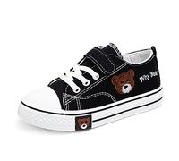 DEBAIJIA Enfants Soulier Toile Fille Chaussures de Sport Running Baskets Antidérapant Garcon Sneakers Chaussure de Course Légère Respirant EU 27 Noir