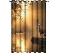 DEBAOKA Rideaux occultants vintage à isolation thermique avec œillets pour fenêtre de chambre à coucher, salon, 106,7 x 160 cm