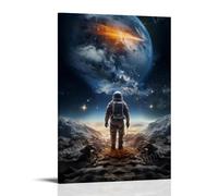 DEBAOKA Toile murale astronaute moderne pour salon, mystère, espace, planète, paysage, affiches pour décoration murale d'intérieur