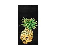 Debarbouillette Ananas Crâne Fruit Jaune D'Été Petites Serviettes Absorbant Serviette D'Invité Haute Qualité Serviettes De Toilette pour Salle De Bain D'Intérieur Gymnase S