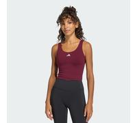 adidas 3 Stripes Studio All Me Light Support Tank Top Women Débardeurs M Rouge foncé