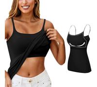 Débardeur à Bretelles Spaghetti pour Femme - 2025 Femmes Bustier Bandeau Tops Slim Fit Haut d'Été Classics Tee Shirt Basiques Moulantes Y2K Gilet Base Blouse Top Soutien Gorge de Yoga