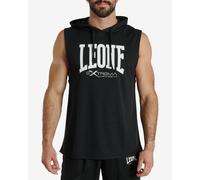 Débardeur à capuche Leone 1947 Logo sans manches noir blanc - XL