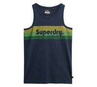 Superdry Cali Stripe Logo Sleeveless T-shirt Bleu XL Homme