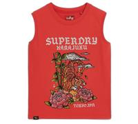Superdry Tattoo Rhinestone Sleeveless T-shirt Rouge S Femme