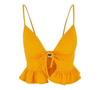 Débardeur à volants en piqué gaufré femme Urban Classics Orange XL