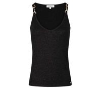 Débardeur ajusté en lurex noir et doré - Marque - avec bijoux métalliques dorés S
