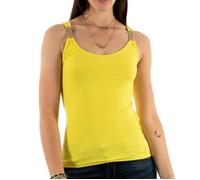 Morgan Débardeur avec bretelles à ornements Jaune