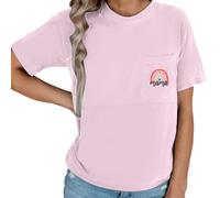 Débardeur Allaitement Femme,Manches Courtes et Col Rond Haut Maternité Femme Allaitement Dissimulées Zip Côté Top Vêtements de Grossesse Débardeur de Maternité Vetement allaitement Ete T-Shirt (M)