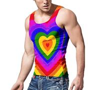 Débardeur arc-en-ciel pour homme Gay Pride Month LGBT Community CSD Pride T-shirt Pride LGBTQ Rainbow Gay Love Égalité Gilet arc-en-ciel, O rouge., S