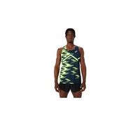 Debardeur asics light run graphic bleu jaune homme
