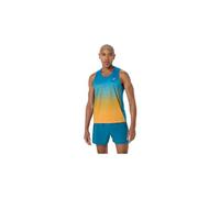 Debardeur asics road fade bleu orange homme