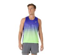 ASICS T-shirt fonctionnel ROAD bleu marine/vert clair/violet Taille S