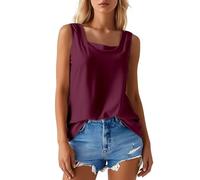 Débardeur avec Soutien Gorge Intégré Bretelle Cher sans Cotele Trail Integre Ras Strass Sequins Fantaisie Militaire Ajouré Droit Mousseline Forme Skate Petite Aisselles Cycliste