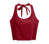 Debardeur avec Soutien Gorge Integre Femme, Crop Top Femme Dos Nu,Gilet sans Manche DéContracté Couleur Unie Caraco Extensible Confortables Douces Quotidien D'Entraînement La Course à Pied Caraco