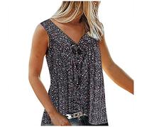 DéBardeur Basique sans Manches en Coton - Crop Tank Top De Sport Imprimé Fleur Haut DéBardeur Et Caraco Fitness Doux Confortables DéBardeur Noir Blouses Femmes Chic Pas ChèRe