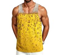 Débardeur bavarois sans manches en polyester pour homme, jaune, S
