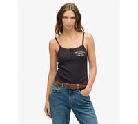 Superdry Débardeur boutonné Athletic Essentials femme motif gris S