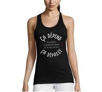 Débardeur Ca dépend, ça dépasse ! Réplique dans le film Le pêre Noël est une ordure - Réplique culte - Femme XS