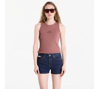 Débardeur Calvin Klein Jeans Sl 2X2 Baby Rib Logo Crew Tank Sierra Brown L