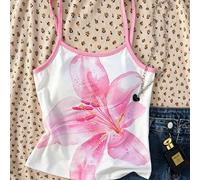 Débardeur camisole pour filles préadolescentes, boîte mystère 3-en-1, 1 pièce sélectionnée au hasard parmi 3, style sportif vintage américain, blocs de couleurs bleu marine + crème + rouge, 8Y,9Y,10Y,