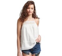 Débardeur caraco tissé avec liseré dentelle femme Superdry Vintage Blanc S
