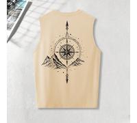 Débardeur col rond imprimé graphique minimaliste pour homme en grande taille, pour sortir 1XL,2XL,3XL,4XL,5XL,6XLgraphiqueTissu tricoté