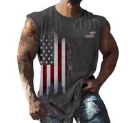 Débardeur Col V Hommes 4 Juillet, Patriotique États-Unis Sans Manches Graphiques Musculaires, Entraînement D'été, Gym, Débardeurs Amusants Hauts Sans Manches Hommes Tumblr, gris, 4XL