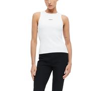 Débardeur côtelé avec logo brodé femme COMMA Blanc 38