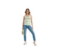 Débardeur côtelé coton logo strass - Guess jeans - Femme XS