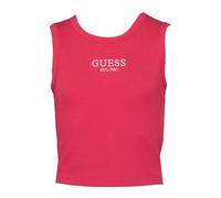 Débardeur Cotelé Juicy Pink Logo Brodé Enfant Guess