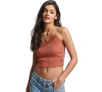 Débardeur côtelé liseré dentelle femme Superdry Orange M/L
