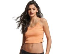 Débardeur côtelé liseré dentelle femme Superdry Orange S/M