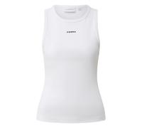 Débardeur coton côtelé de haute qualité avec logo brodé femme COMMA Blanc 40