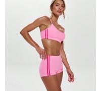 Débardeur court à col bénitier rayé sur les côtés, pour activités sportives, entraînement en salle de gym, randonnée, padel, tennis, pickleball L,M,S,XL,XSLettres,UnicoloreTissu tricoté