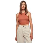 Débardeur court côtelé femme Urban Classics GT - marron - Coupe Slim - Col Autres cols XXL