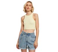 Urban Classics – T-shirt côtelé femme – Jaune doux – Taille L (EU)