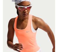 Débardeur court en mesh Dri-FIT Nike Tempo pour femme Orange Pulse/Photon Dust/Blanc