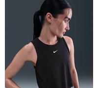 Débardeur court Nike One Classic Dri-FIT pour femme Noir/Blanc