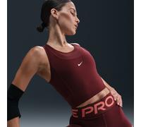 Débardeur court Nike Pro Dri-FIT pour femme Dark Team Red/Blanc L (FR 46-48)