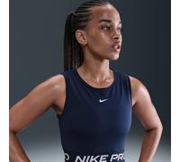 Débardeur court Nike Pro Dri-FIT pour femme Midnight Navy/Blanc XL (FR 50-52)