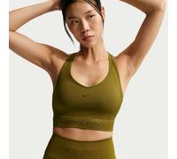 Débardeur court Nike Pro Dri-FIT sans coutures pour femme Olive Flak S (FR 38-40)