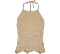 Débardeur court tricot au crochet femme Urban Classics Beige L