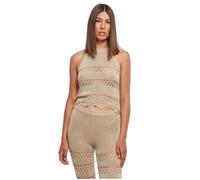 Débardeur court tricot au crochet femme Urban Classics - beige - S XL