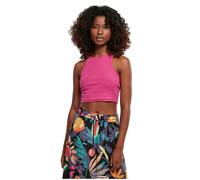 Débardeur court - URBAN CLASSICS - Ladies Cropped Rib Top - Ajusté - Rose fuchsia - Femme S