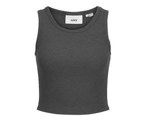 Débardeur crop côtelé femme Jack & Jones Fallon STR Gris M
