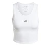 adidas Femme Techfit Cropped Training Tank Top Shirt, White, XS