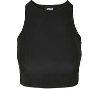 Débardeur crop top - URBAN CLASSICS - Femme - Noir - Ajusté - Jersey stretch élastique XL