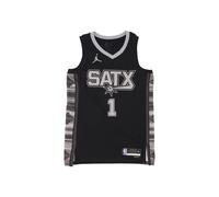 Debardeur de basket-ball pour hommes NBA Statement Edition 2022 Dri-fit Swingman Jersey No 1 Victor Wembanyama Sanspu Noir/Fit Argent BLACK/FIT SILVER XL