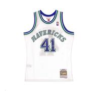 Debardeur de basket-ball pour hommes Nba Swingman Jersey Hardwood Classics No 41 Dirk Nowitzki 1998-99 Dalmav Accueil Couleurs originales de l'equipe ORIGINAL TEAM COLORS S